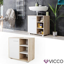 Vicco Mobile sottolavabo Perry Armadietto Lavabo Bianco Sonoma