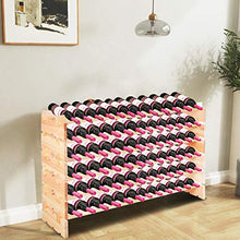 Goplus Cantinetta Portabottiglie in Legno con 6 Ripiani per 72 Bottiglie, Scaffale Porta Vino per Casa Bar,119x71,5x29 cm