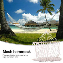 GARNECK Accessori da Campeggio Estivi per L'esterno Amaca Amaca a Rete Resistente in Corda di Cotone Adatta per Mare Campeggio Giardino (Bianco)