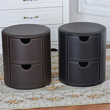 Stoccaggio Ottomano Con 2 Cassetti, Letto Ottomano Tabella Da Caffè Del Cubo Di Archiviazione, Sgabello A Piedi in Pelle,Nero