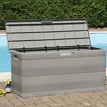 cangzhoushopping Baule da Giardino 280 L Grigio Chiaro Arredamento Arredi per Esterno Contenitori per Esterno