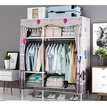 JFFFFWI Armadio Guardaroba Semplice con Struttura in Acciaio 125 * 170 * 45cm (Colore: C)