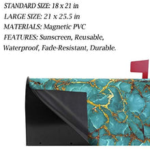 Marmo Teal Glod Stone Art Mailbox Copre Magnetico Giardino Cantiere Casa Decor Dimensioni Standard 53,3 cm x 45,7 cm