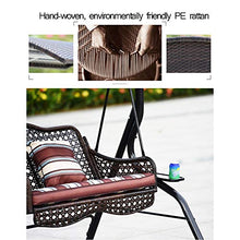 ZDYLM-Y Dondolo da Giardino con Tettuccio 2 Seduti Dell'Oscillazione Solare Canopy, Heavy Duty Metallo Amaca con Vassoio, per Terrazza