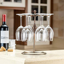 Leepesx Portacandele da Tavolo con Supporto per Bicchieri da Vino in Metallo Elegante Classico con 6 Ganci