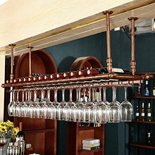 Portabottiglie ZXMEI soffitto appesi per Restaurant Cafe Kitchen, 47.2"x11.8 (Nero/Bronzo)