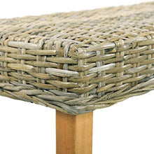 vidaXL - Panchina Kubu in rattan naturale e legno di mango massiccio, 160 cm