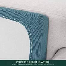 CHUN YI Copricuscino Divano Elasticizzato Copriseduta Protezione Cuscino del Divano per 3 Posti Divano, Tessuto Jacquard Spandex Fodera per Cuscino (Divano, Cielo Blu)