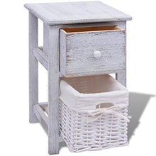 Festnight Comodini Shabby Chic 2 Pezzi Bianchi in Legno