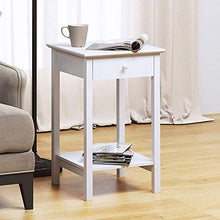 DGHJK Mobili per la casa, Comodino con ripiano, Comodino, Contenitore, Legno, Bianco
