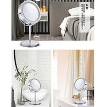Specchio per Il Trucco, Specchi da Viaggio per Le Donne Specchio per Il Trucco Illuminato A LED, Specchio con Ingrandimento 10X con Luce, Specchio Cosmetico da Appoggio, Bifacciale
