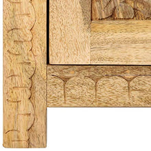 Festnight Comodino, Comodini Camera in Legno Massello di Mango 40x30x50 cm