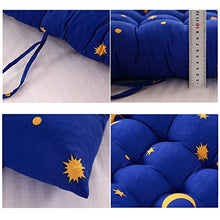 MissZZ Cuscini per sedie da Giardino addensati con Lacci, Poliestere Cuscini per sedie a Dondolo Cuscino per Lettino Prendisole Cuscino per Sedia Relax Indoor Outdoor-Blu Navy 48x155x8cm (19x61x3in