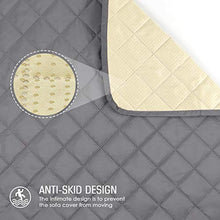 TAOCOCO Copridivano Poltrona Impermeabile Divano Protector Slipcovers (Grigio, 2 posti 120 * 190cm)