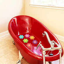 TOPBATHY Adesivi Vasca Antiscivolo Fiori Colorati Doccia Autoadesiva Adesivi Antiscivolo Decalcomanie per Vasca da Bagno Scale Bagno con Doccia 10 Pezzi