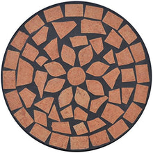 Tidyard Piante Display Stand in Metallo, Espositore per Mosaico, Stile Shabby Chic, Terracotta e Nero