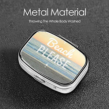 Scatola quadrata per pillole medicinali Beach Please Fashion Organizer per pillole da viaggio Dispenser per vitamine integratori