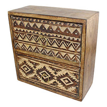 HoitoDeals - 1 cassetto Kasbah in legno resistente, 2 cassetti, per casa, ufficio