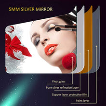 Specchio da Parete a Specchio per Bagno, Specchio da 5 mm, con Luce a LED e sensore Touch Pad a smistamento, Senza Bordo