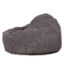 Lounge Pug®, Poltrona Sacco 'Mini Mammut', Pouf, Pompon - Carbone Grigio