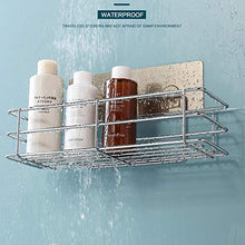 Set di 4 mensole da bagno da appendere ad angolo per doccia, senza foratura, autoadesive, montaggio a parete