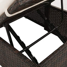 FAMIROSA Lettino da Giardino Marrone 195x60 cm in Polyrattan