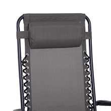 Outsunny Poltrona Sedia Sdraio Pieghevole Reclinabile Lettino Relax Zero Gravity Textilene 90x65x110cm Grigio