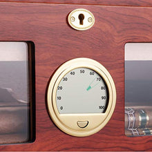 SMEJS Desktop Humidor, Cedar divisore, e Brass Ring Vetro igrometro, detiene l'80 a 100 sigari