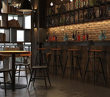 Decorative stool Sgabello Alto da Bar, caffetteria da tè, bancone da Negozio, sgabuzzino Industriale Sgabello da Bar, Ristorante, Sedia da Pranzo, 68-90 cm (Dimensioni : B)