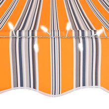 VidaXL - Tenda da sole retrattile con LED, 100 cm, colore: Giallo/Blu