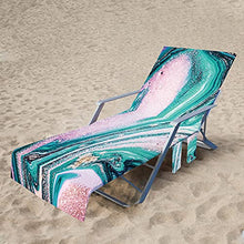 Sdfsa - Coprisedia da spiaggia per chaise longue con tasche laterali per piscina, sdraio, prendisole, vacanza