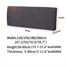 Komoso - Copritestiera per letto con testiera elasticizzata, 200 cm, colore: Grigio