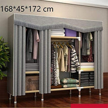 MKXF Armadio Semplice Moderno Tessuto Grande Struttura in Acciaio Completamente Chiuso Assemblaggio Camera da Letto Casa Armadio di Stoccaggio