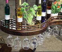 HZWLF Stile Semplice Ferro Appeso Vino Vetro cremagliera soffitto Decorazione mensola Bar stoccaggio Natale