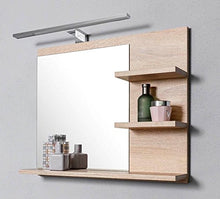 DOMTECH Specchio da bagno, a parete, sonoma in rovere, specchio da vanità