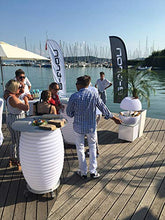 Nikki.Amsterdam The.Bar Table - Tavolo da Festa Multicolore (LED) e Altoparlante Bluetooth Mobile e Refrigeratore per Vino e Ghiaccio (Interno ed Esterno)