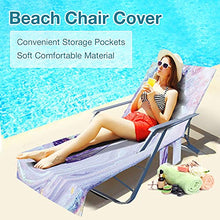 Sdfsa - Coprisedia da spiaggia per chaise longue con tasche laterali per piscina, sdraio, prendisole, vacanza