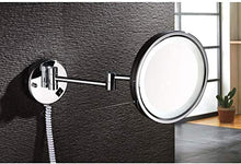 Specchio a vanità a LED da Bagno a Lati Singoli, Barba a Parete, Illuminazione Pieghevole