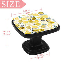 Lemon seamless pattern Pomelli per Porta Set di 4 Pomelli per Mobili Manopole per Cassetti Cucina Armadio Vetro
