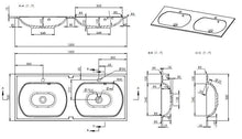 Kiamami Valentina Mobile Bagno Classico 120CM 4 CASSETTI Doppio LAVABO Bianco Lucido | Boston