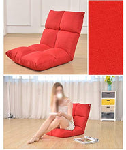 JIE KE Sedia Pieghevole da Terra Regolabile a 6 Posizioni con Supporto per la Schiena, Ideale per Giocare ai Videogiochi/Ascoltare Musica/Leggere Comodo Divano (Colore : Red)