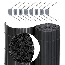 SONGMICS GPF099G Canniccio Frangivista in Plastica, Paravista per Recinzione di Giardino, Terrazza e Balcone, Persiane Paravento per Esterno, Grigio, 90 x 900 cm