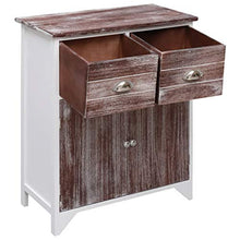FAMIROSA Armadietto Marrone e Bianco 60x30x75 cm in Legno di Paulownia