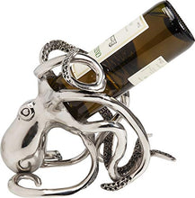 Kare Design Octopus Portabottiglie, Alluminio Nichelato/Argento, 24.25x16.5x20.5cm
