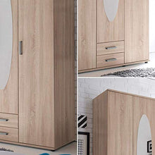 AVANTI TRENDSTORE - Pitas - Armadio in d'imitazione con Specchio, Lap ca: 120x197x53 cm (Quercia Sonoma)