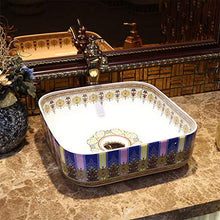 Lavabo Quadrato Bagno retrò Creativo Jingdezhen Ceramica Hotel Anti-Splash lavabo Lavandini Bagno