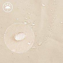 SONGMICS GFC93M Copertura Protettiva per Mobili Arredamento da Giardino, Tavoli e Sedie da Cortile, per Esterno, Impermeabile, Rettangolare, Beige, 240 x 140 x 90 cm