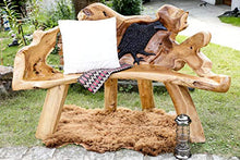 Windalf Vikings - Panchina con corvo nero Hugin, 145 cm, realizzata a mano, in legno di radice