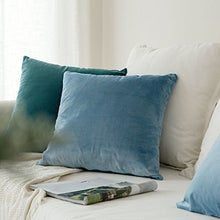 MIULEE Confezione da 2 Federe in Velluto Copricuscini Decorativi Fodere Quadrate per Cuscino per Divano Camera da Letto Casa45X45cm Azzurro