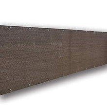 Frilivin Parabrezza a Rete per la Privacy, per Cortile, terrazza, Balcone, Piscina, Portico, ringhiera, Marrone (0.9x2m)